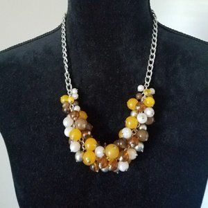 New York and Company/Multi-Colored Faux Pearl/Statement Necklace